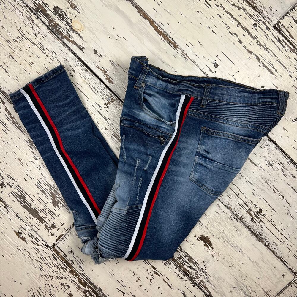 Supply and demand jeans men’s 38W-XXL
distressed grunge stretch zipper pockets